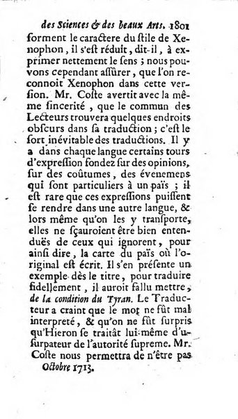 Mémoires pour l'histoire des sciences & des beaux-arts recüeillies par l'ordre de Son Altesse Serenissime Monseigneur Prince souverain de Dombes