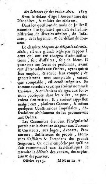 Mémoires pour l'histoire des sciences & des beaux-arts recüeillies par l'ordre de Son Altesse Serenissime Monseigneur Prince souverain de Dombes