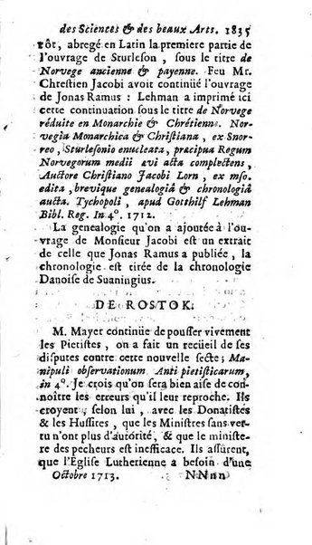 Mémoires pour l'histoire des sciences & des beaux-arts recüeillies par l'ordre de Son Altesse Serenissime Monseigneur Prince souverain de Dombes