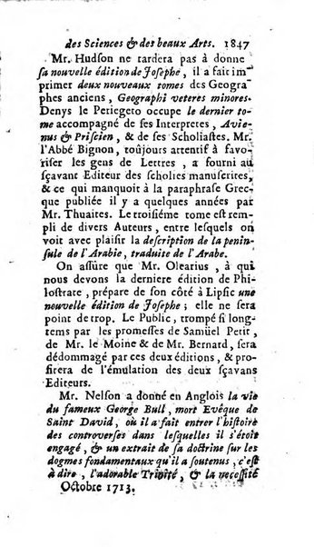 Mémoires pour l'histoire des sciences & des beaux-arts recüeillies par l'ordre de Son Altesse Serenissime Monseigneur Prince souverain de Dombes