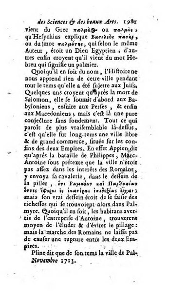 Mémoires pour l'histoire des sciences & des beaux-arts recüeillies par l'ordre de Son Altesse Serenissime Monseigneur Prince souverain de Dombes