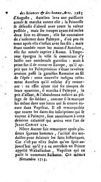 Mémoires pour l'histoire des sciences & des beaux-arts recüeillies par l'ordre de Son Altesse Serenissime Monseigneur Prince souverain de Dombes