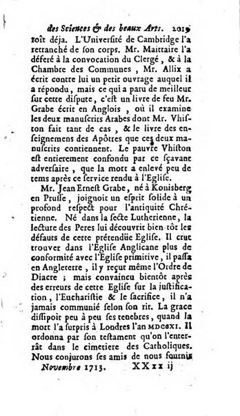 Mémoires pour l'histoire des sciences & des beaux-arts recüeillies par l'ordre de Son Altesse Serenissime Monseigneur Prince souverain de Dombes