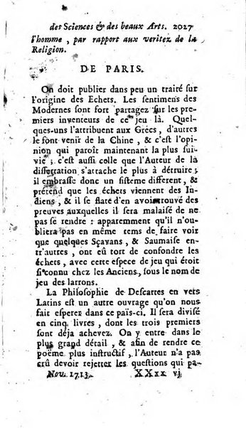 Mémoires pour l'histoire des sciences & des beaux-arts recüeillies par l'ordre de Son Altesse Serenissime Monseigneur Prince souverain de Dombes