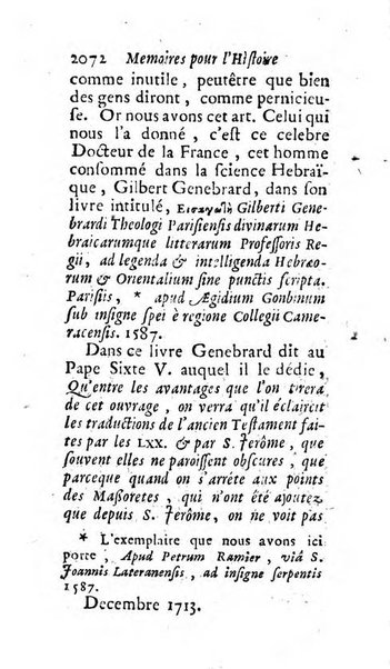 Mémoires pour l'histoire des sciences & des beaux-arts recüeillies par l'ordre de Son Altesse Serenissime Monseigneur Prince souverain de Dombes