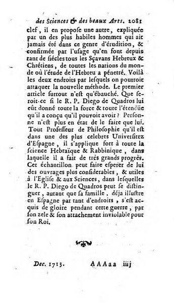 Mémoires pour l'histoire des sciences & des beaux-arts recüeillies par l'ordre de Son Altesse Serenissime Monseigneur Prince souverain de Dombes