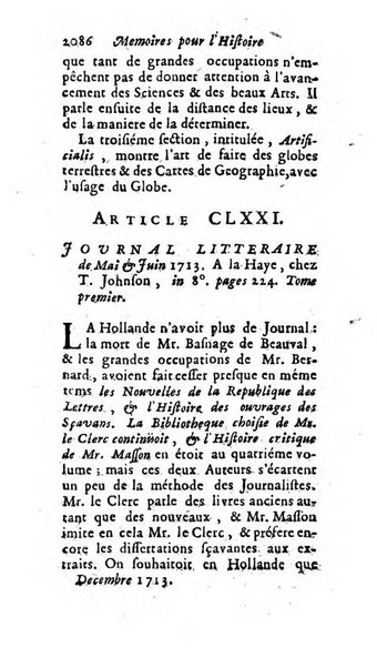 Mémoires pour l'histoire des sciences & des beaux-arts recüeillies par l'ordre de Son Altesse Serenissime Monseigneur Prince souverain de Dombes