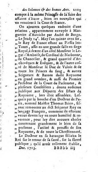 Mémoires pour l'histoire des sciences & des beaux-arts recüeillies par l'ordre de Son Altesse Serenissime Monseigneur Prince souverain de Dombes