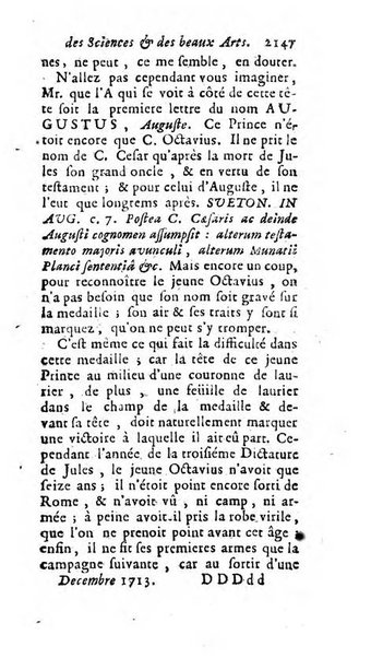 Mémoires pour l'histoire des sciences & des beaux-arts recüeillies par l'ordre de Son Altesse Serenissime Monseigneur Prince souverain de Dombes