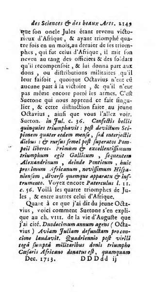 Mémoires pour l'histoire des sciences & des beaux-arts recüeillies par l'ordre de Son Altesse Serenissime Monseigneur Prince souverain de Dombes