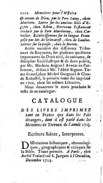 Mémoires pour l'histoire des sciences & des beaux-arts recüeillies par l'ordre de Son Altesse Serenissime Monseigneur Prince souverain de Dombes