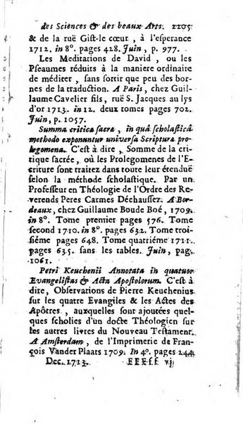 Mémoires pour l'histoire des sciences & des beaux-arts recüeillies par l'ordre de Son Altesse Serenissime Monseigneur Prince souverain de Dombes