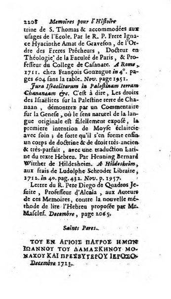 Mémoires pour l'histoire des sciences & des beaux-arts recüeillies par l'ordre de Son Altesse Serenissime Monseigneur Prince souverain de Dombes