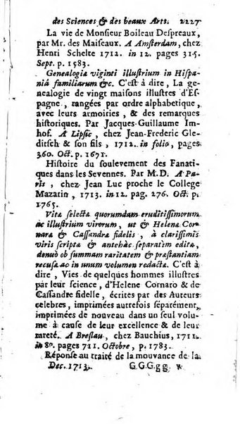 Mémoires pour l'histoire des sciences & des beaux-arts recüeillies par l'ordre de Son Altesse Serenissime Monseigneur Prince souverain de Dombes