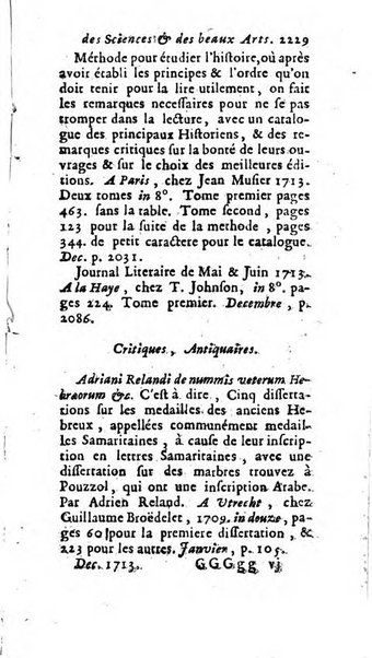 Mémoires pour l'histoire des sciences & des beaux-arts recüeillies par l'ordre de Son Altesse Serenissime Monseigneur Prince souverain de Dombes