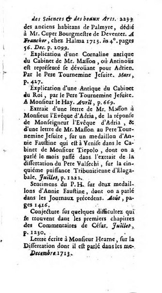 Mémoires pour l'histoire des sciences & des beaux-arts recüeillies par l'ordre de Son Altesse Serenissime Monseigneur Prince souverain de Dombes