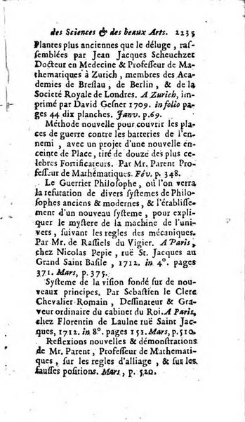 Mémoires pour l'histoire des sciences & des beaux-arts recüeillies par l'ordre de Son Altesse Serenissime Monseigneur Prince souverain de Dombes