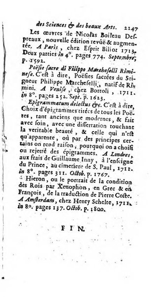 Mémoires pour l'histoire des sciences & des beaux-arts recüeillies par l'ordre de Son Altesse Serenissime Monseigneur Prince souverain de Dombes