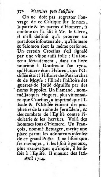 Mémoires pour l'histoire des sciences & des beaux-arts recüeillies par l'ordre de Son Altesse Serenissime Monseigneur Prince souverain de Dombes