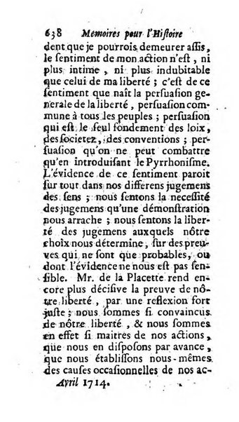 Mémoires pour l'histoire des sciences & des beaux-arts recüeillies par l'ordre de Son Altesse Serenissime Monseigneur Prince souverain de Dombes