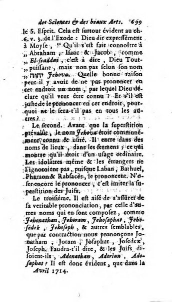 Mémoires pour l'histoire des sciences & des beaux-arts recüeillies par l'ordre de Son Altesse Serenissime Monseigneur Prince souverain de Dombes