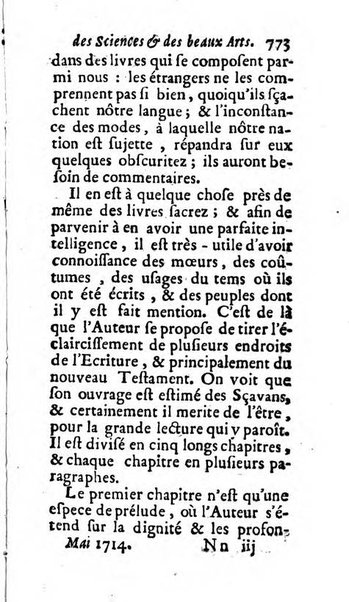 Mémoires pour l'histoire des sciences & des beaux-arts recüeillies par l'ordre de Son Altesse Serenissime Monseigneur Prince souverain de Dombes