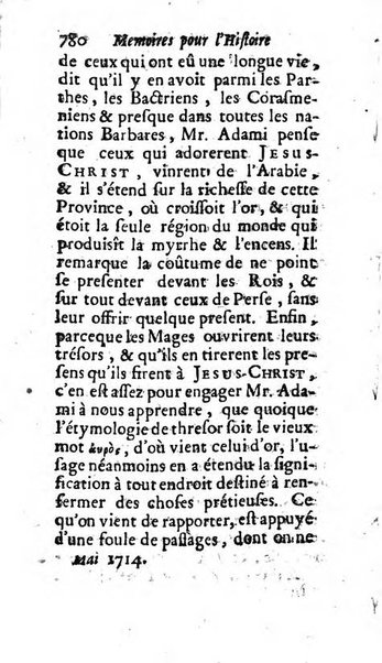 Mémoires pour l'histoire des sciences & des beaux-arts recüeillies par l'ordre de Son Altesse Serenissime Monseigneur Prince souverain de Dombes