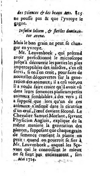 Mémoires pour l'histoire des sciences & des beaux-arts recüeillies par l'ordre de Son Altesse Serenissime Monseigneur Prince souverain de Dombes