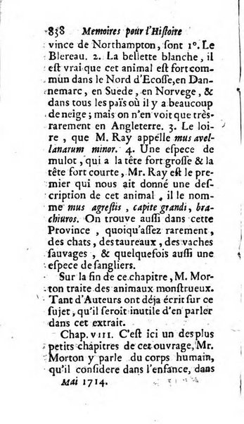 Mémoires pour l'histoire des sciences & des beaux-arts recüeillies par l'ordre de Son Altesse Serenissime Monseigneur Prince souverain de Dombes