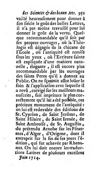 Mémoires pour l'histoire des sciences & des beaux-arts recüeillies par l'ordre de Son Altesse Serenissime Monseigneur Prince souverain de Dombes