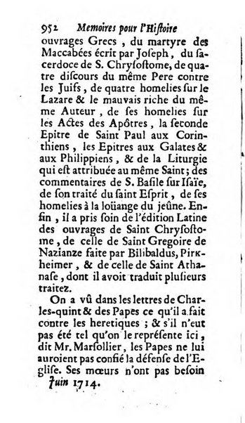 Mémoires pour l'histoire des sciences & des beaux-arts recüeillies par l'ordre de Son Altesse Serenissime Monseigneur Prince souverain de Dombes