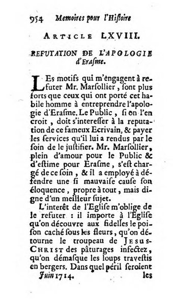 Mémoires pour l'histoire des sciences & des beaux-arts recüeillies par l'ordre de Son Altesse Serenissime Monseigneur Prince souverain de Dombes