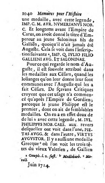 Mémoires pour l'histoire des sciences & des beaux-arts recüeillies par l'ordre de Son Altesse Serenissime Monseigneur Prince souverain de Dombes