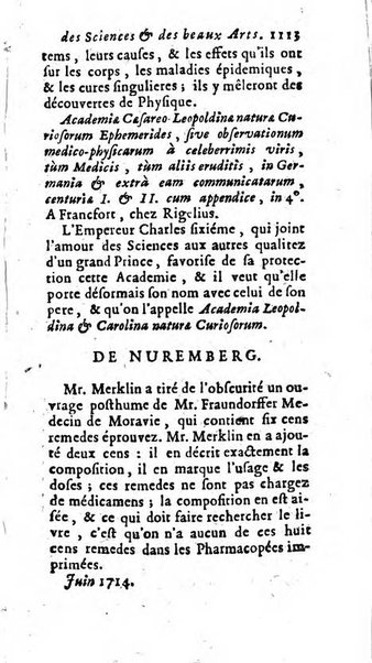 Mémoires pour l'histoire des sciences & des beaux-arts recüeillies par l'ordre de Son Altesse Serenissime Monseigneur Prince souverain de Dombes