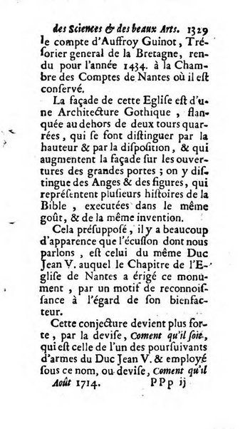 Mémoires pour l'histoire des sciences & des beaux-arts recüeillies par l'ordre de Son Altesse Serenissime Monseigneur Prince souverain de Dombes