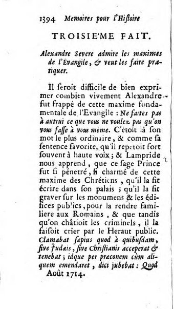 Mémoires pour l'histoire des sciences & des beaux-arts recüeillies par l'ordre de Son Altesse Serenissime Monseigneur Prince souverain de Dombes