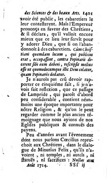 Mémoires pour l'histoire des sciences & des beaux-arts recüeillies par l'ordre de Son Altesse Serenissime Monseigneur Prince souverain de Dombes