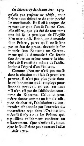 Mémoires pour l'histoire des sciences & des beaux-arts recüeillies par l'ordre de Son Altesse Serenissime Monseigneur Prince souverain de Dombes