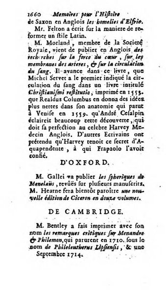 Mémoires pour l'histoire des sciences & des beaux-arts recüeillies par l'ordre de Son Altesse Serenissime Monseigneur Prince souverain de Dombes