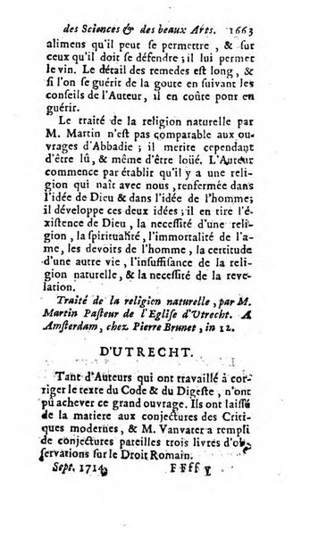 Mémoires pour l'histoire des sciences & des beaux-arts recüeillies par l'ordre de Son Altesse Serenissime Monseigneur Prince souverain de Dombes