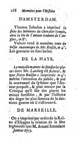 Mémoires pour l'histoire des sciences & des beaux-arts recüeillies par l'ordre de Son Altesse Serenissime Monseigneur Prince souverain de Dombes