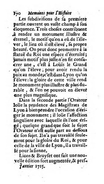 Mémoires pour l'histoire des sciences & des beaux-arts recüeillies par l'ordre de Son Altesse Serenissime Monseigneur Prince souverain de Dombes