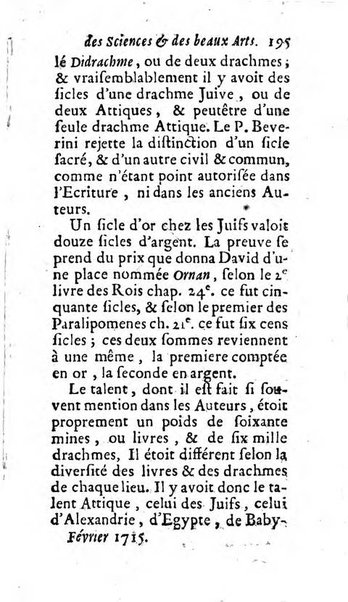 Mémoires pour l'histoire des sciences & des beaux-arts recüeillies par l'ordre de Son Altesse Serenissime Monseigneur Prince souverain de Dombes