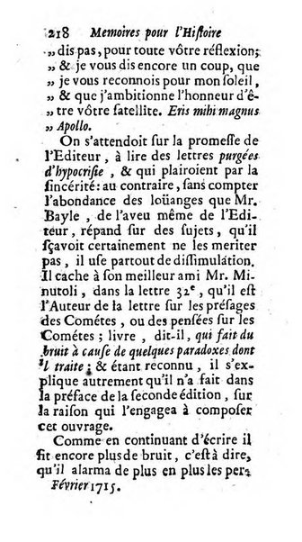 Mémoires pour l'histoire des sciences & des beaux-arts recüeillies par l'ordre de Son Altesse Serenissime Monseigneur Prince souverain de Dombes