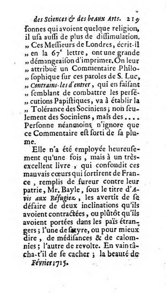 Mémoires pour l'histoire des sciences & des beaux-arts recüeillies par l'ordre de Son Altesse Serenissime Monseigneur Prince souverain de Dombes