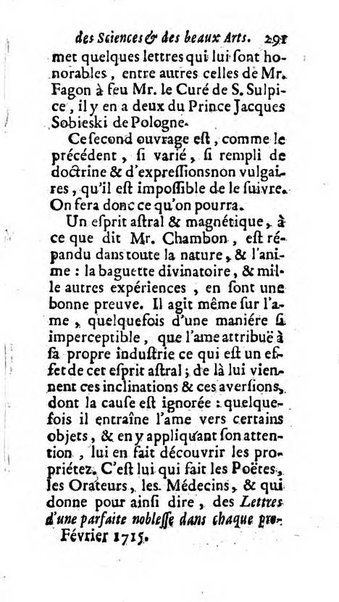 Mémoires pour l'histoire des sciences & des beaux-arts recüeillies par l'ordre de Son Altesse Serenissime Monseigneur Prince souverain de Dombes