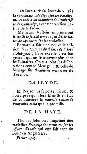 Mémoires pour l'histoire des sciences & des beaux-arts recüeillies par l'ordre de Son Altesse Serenissime Monseigneur Prince souverain de Dombes