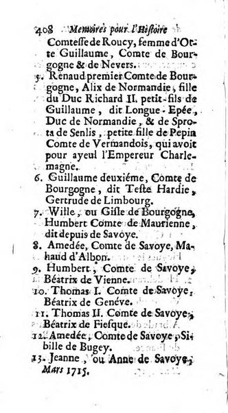 Mémoires pour l'histoire des sciences & des beaux-arts recüeillies par l'ordre de Son Altesse Serenissime Monseigneur Prince souverain de Dombes