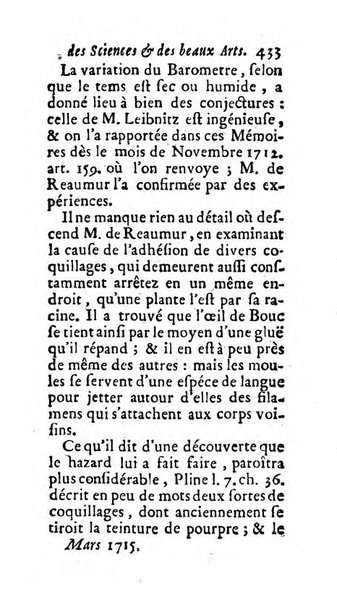 Mémoires pour l'histoire des sciences & des beaux-arts recüeillies par l'ordre de Son Altesse Serenissime Monseigneur Prince souverain de Dombes