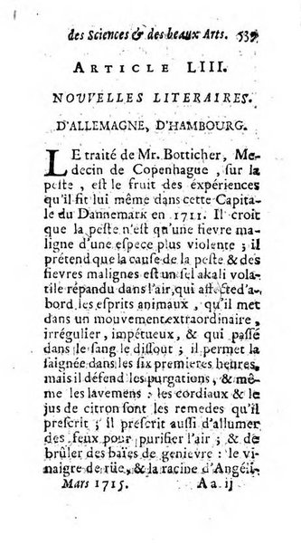 Mémoires pour l'histoire des sciences & des beaux-arts recüeillies par l'ordre de Son Altesse Serenissime Monseigneur Prince souverain de Dombes